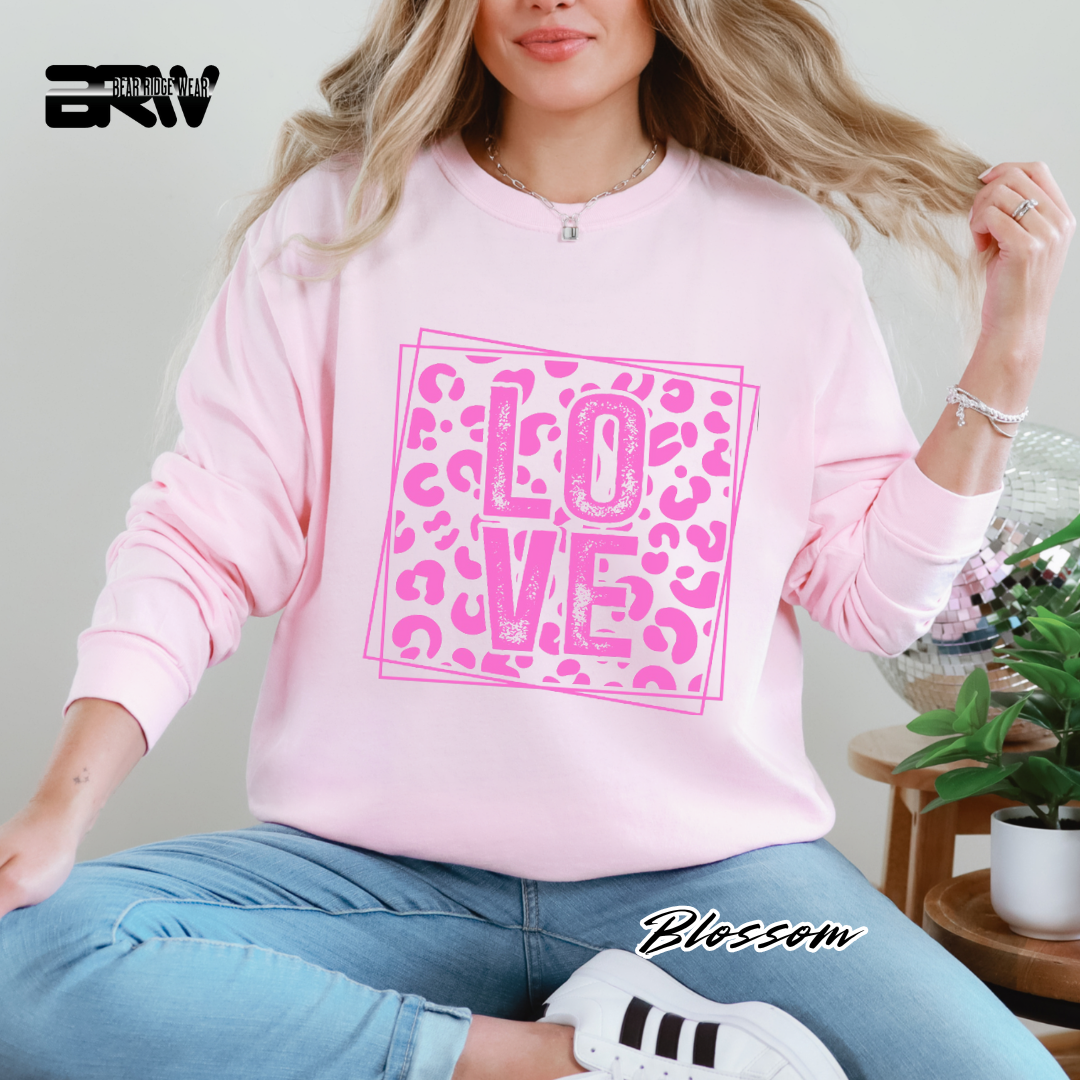 'Love' Leopard Long Sleeve Tee