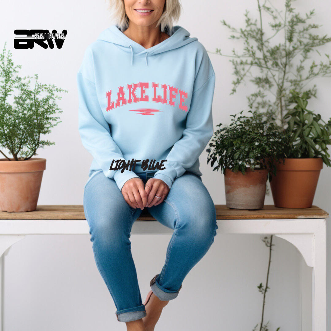 "Pink Stroke Lake Life" Hoodie