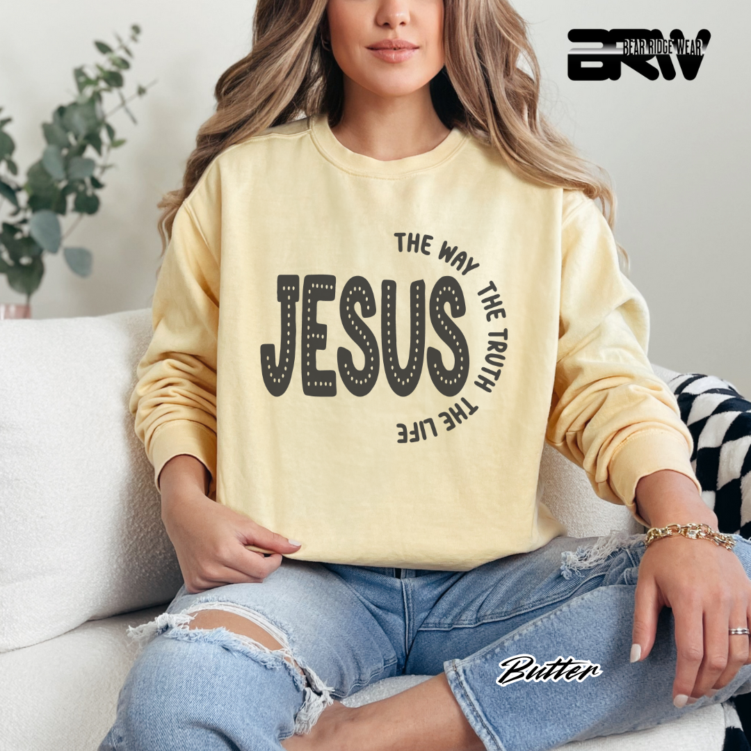 'Jesus The Way, The Truth, The Life' Faith Crewneck Sweatshirt