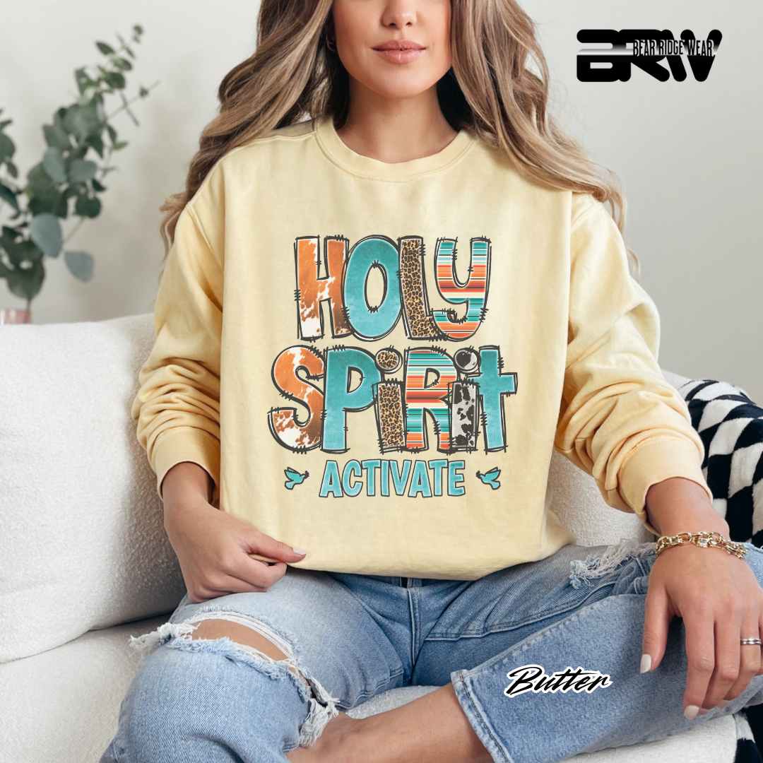 'Holy Spirit Activate' Faith Long-Sleeve Tee