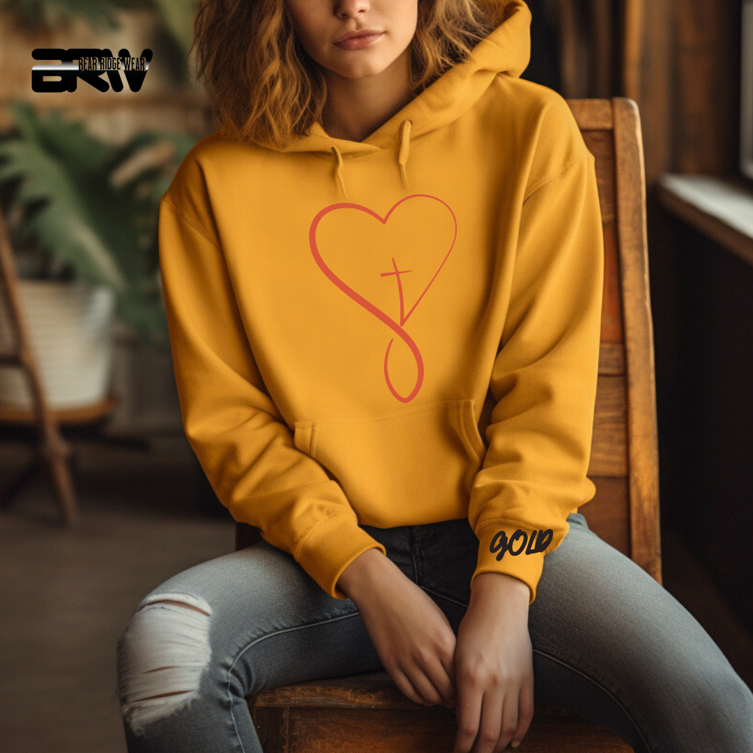 'Infinity Heart With Cross Inside' Faith Hoodie
