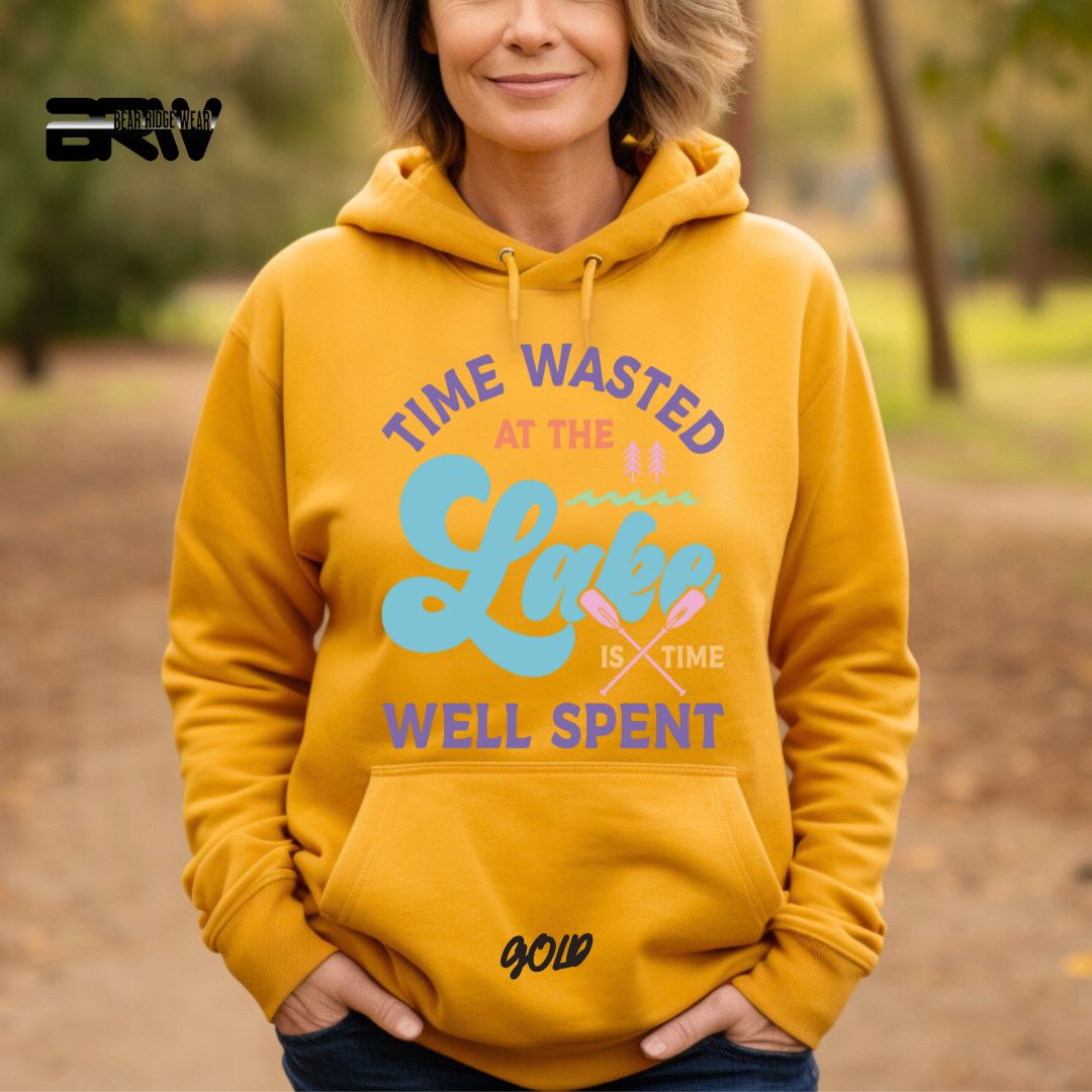 'Time Wasted At The Lake Is Time Well Spent ' Summer Hoodie