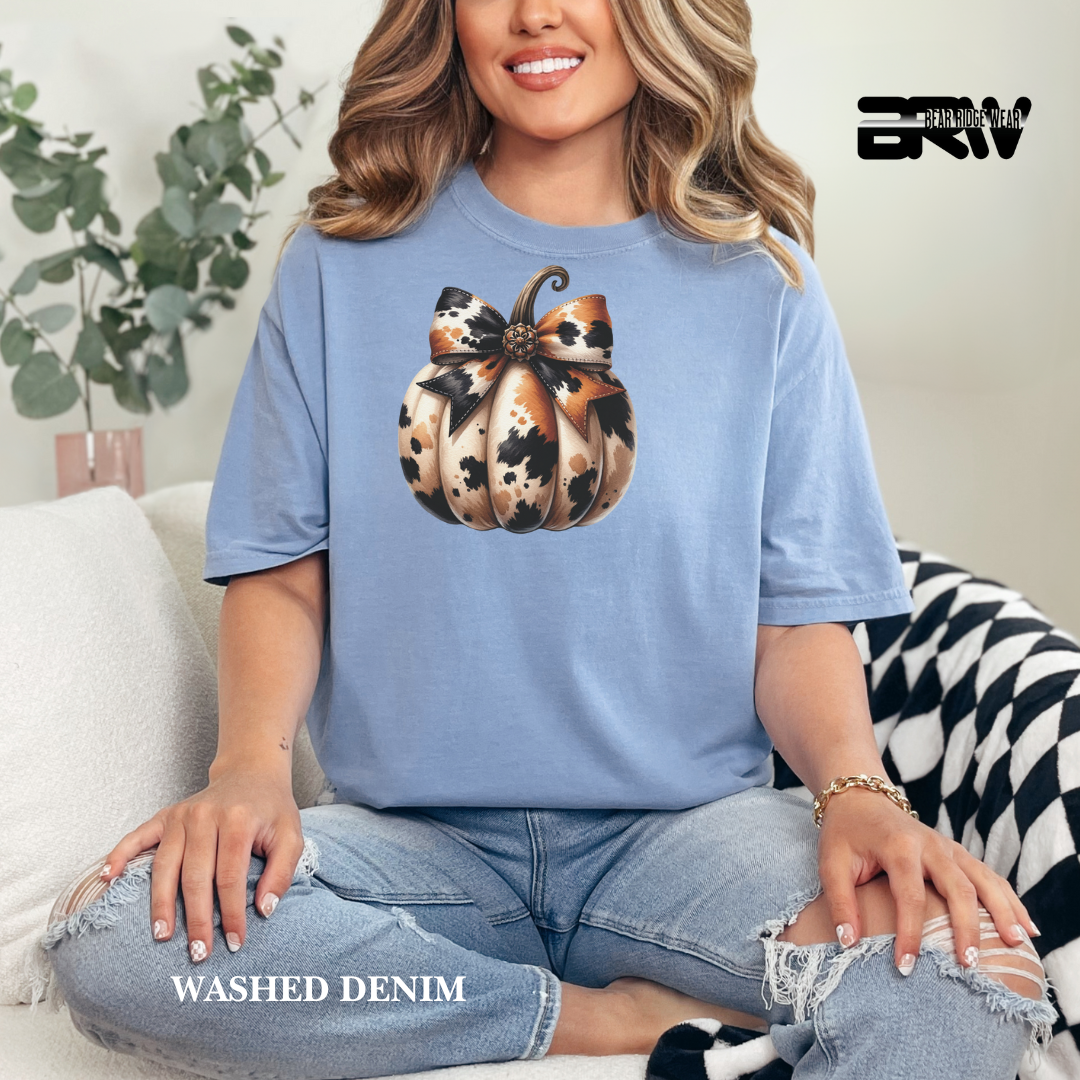 'Cow Hide Pumpkin' Fall Tee