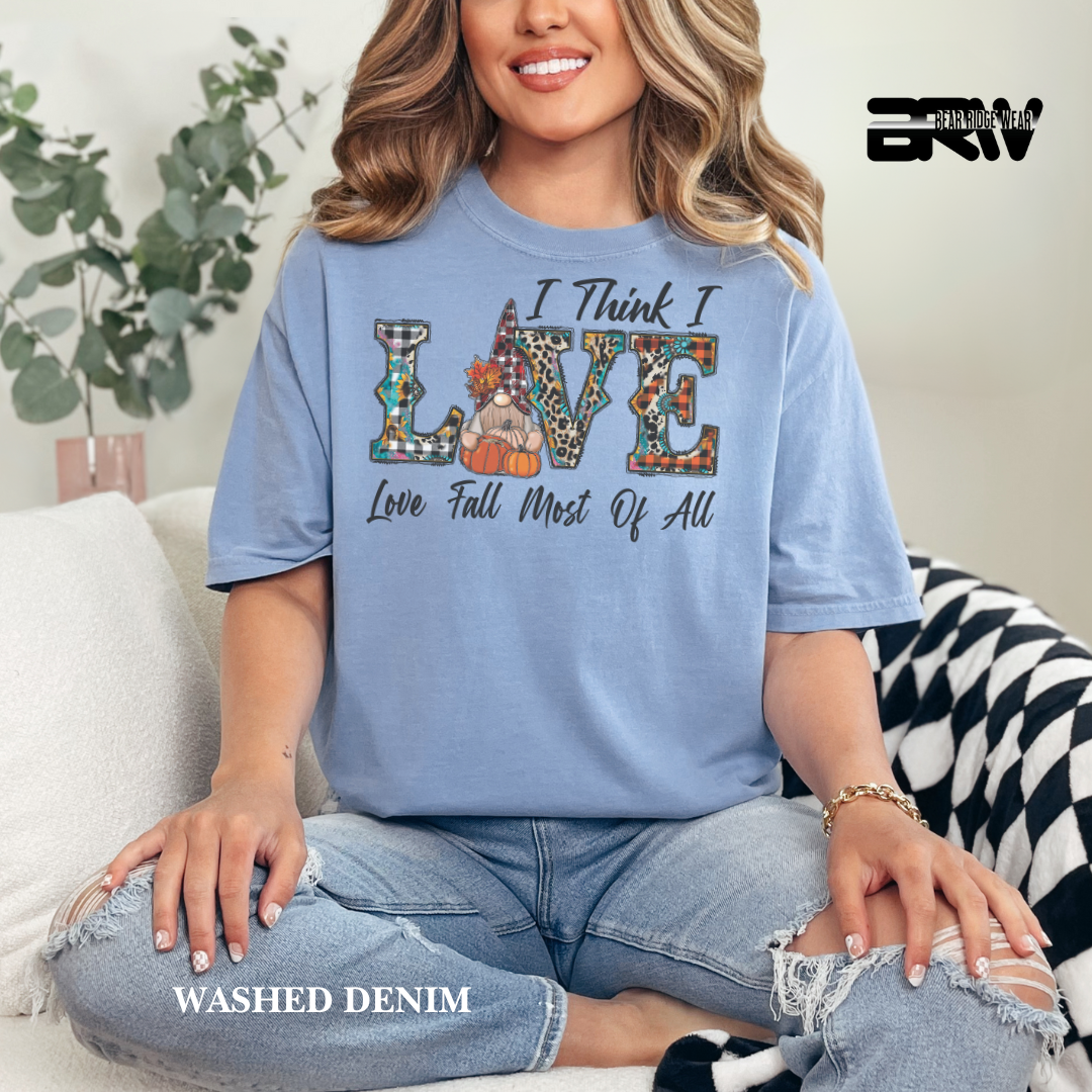 'Love Fall Most Of All-Gnome' Fall Tee
