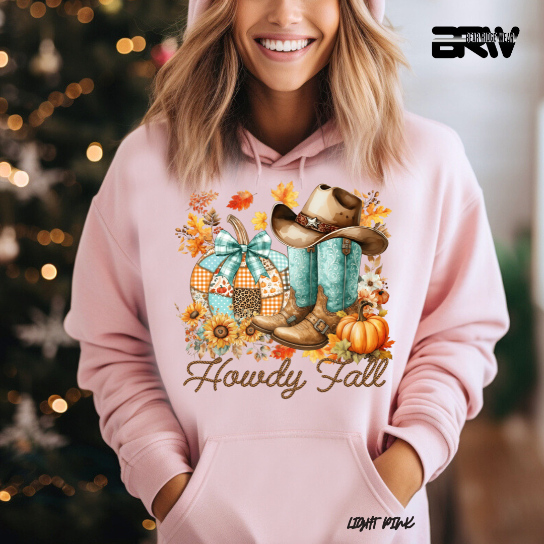 'Howdy Fall-Patchwork' Fall Hoodie