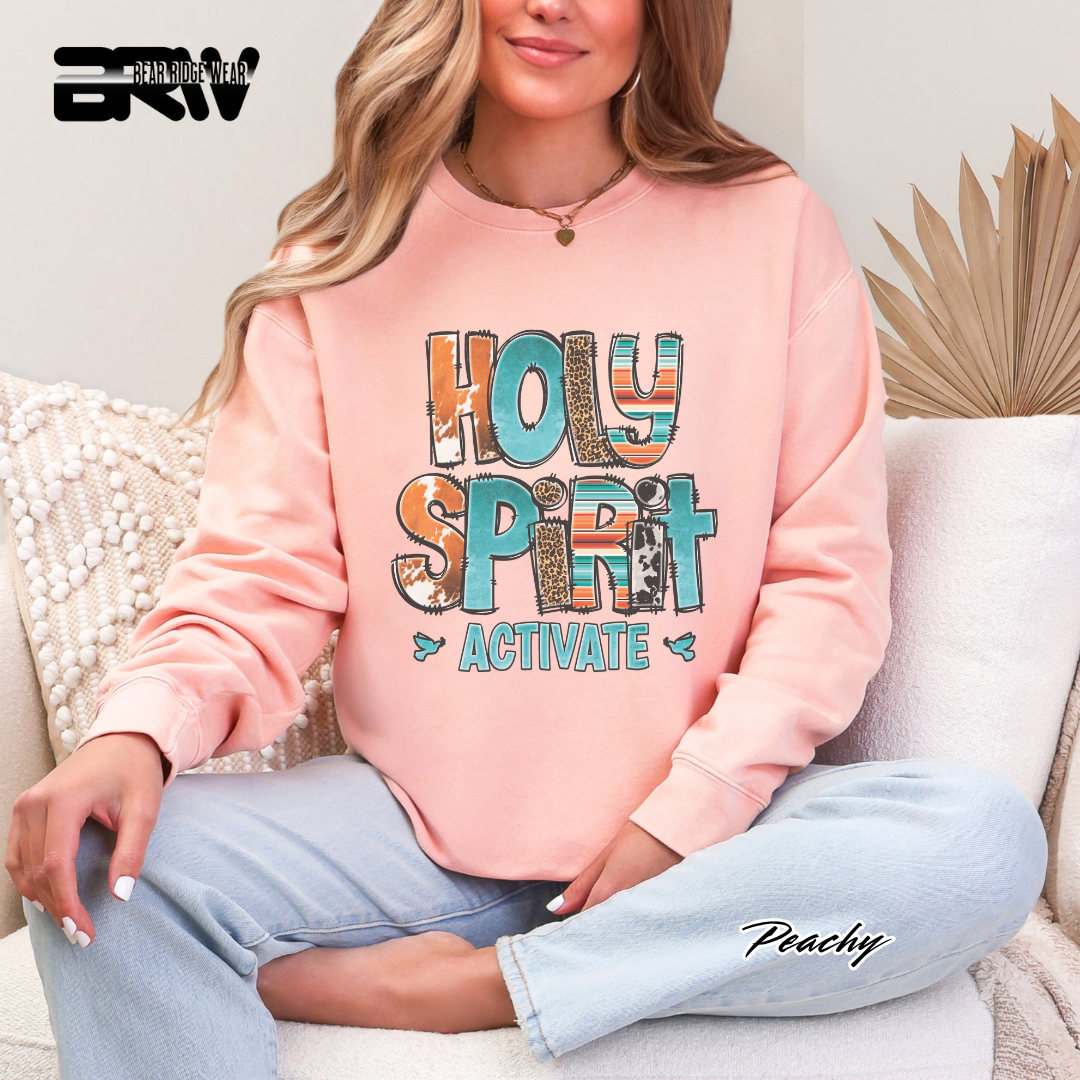 'Holy Spirit Activate' Faith Long-Sleeve Tee