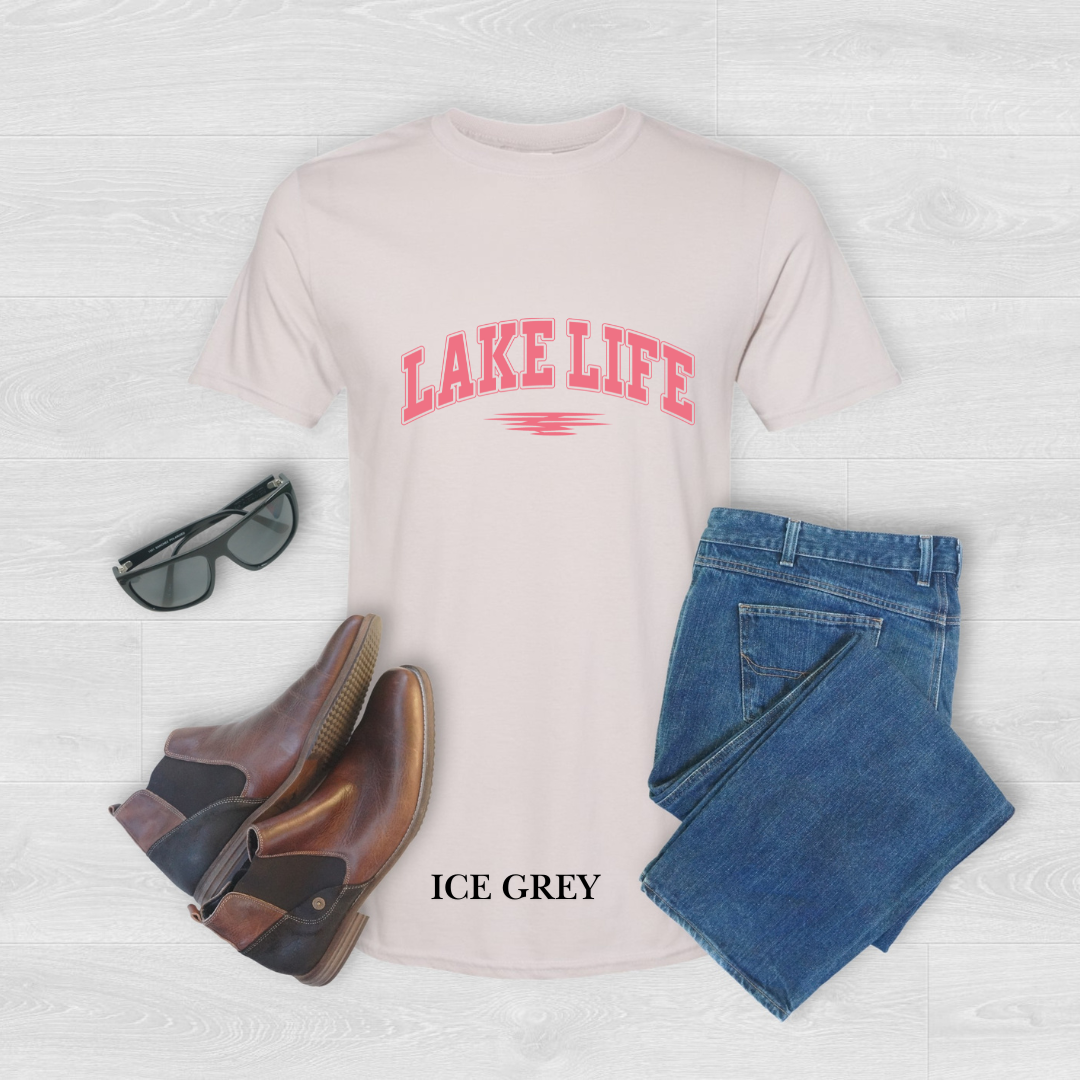 "Pink Stroke Lake Life" Tee