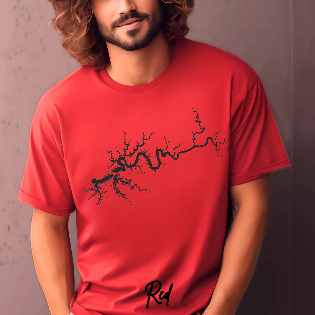 "Lake Cumberland Map" T-Shirt