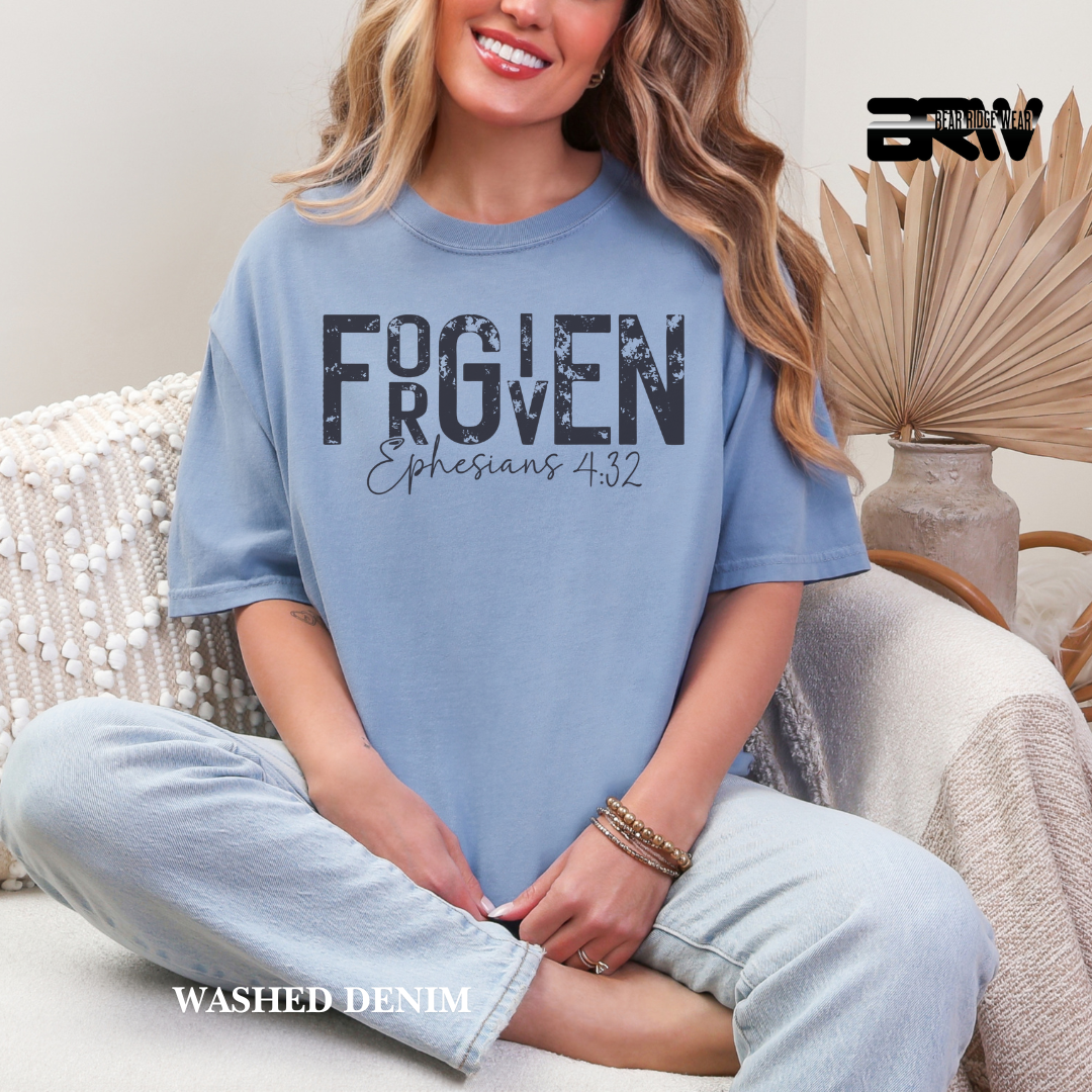 'Forgiven-Black' Faith Tee