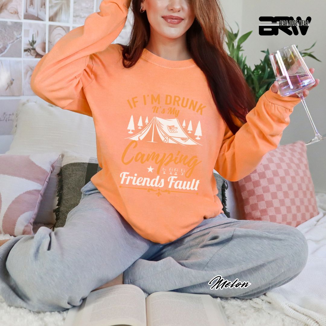 'If I'm Drunk-Camping' Summer Long Sleeve Tee