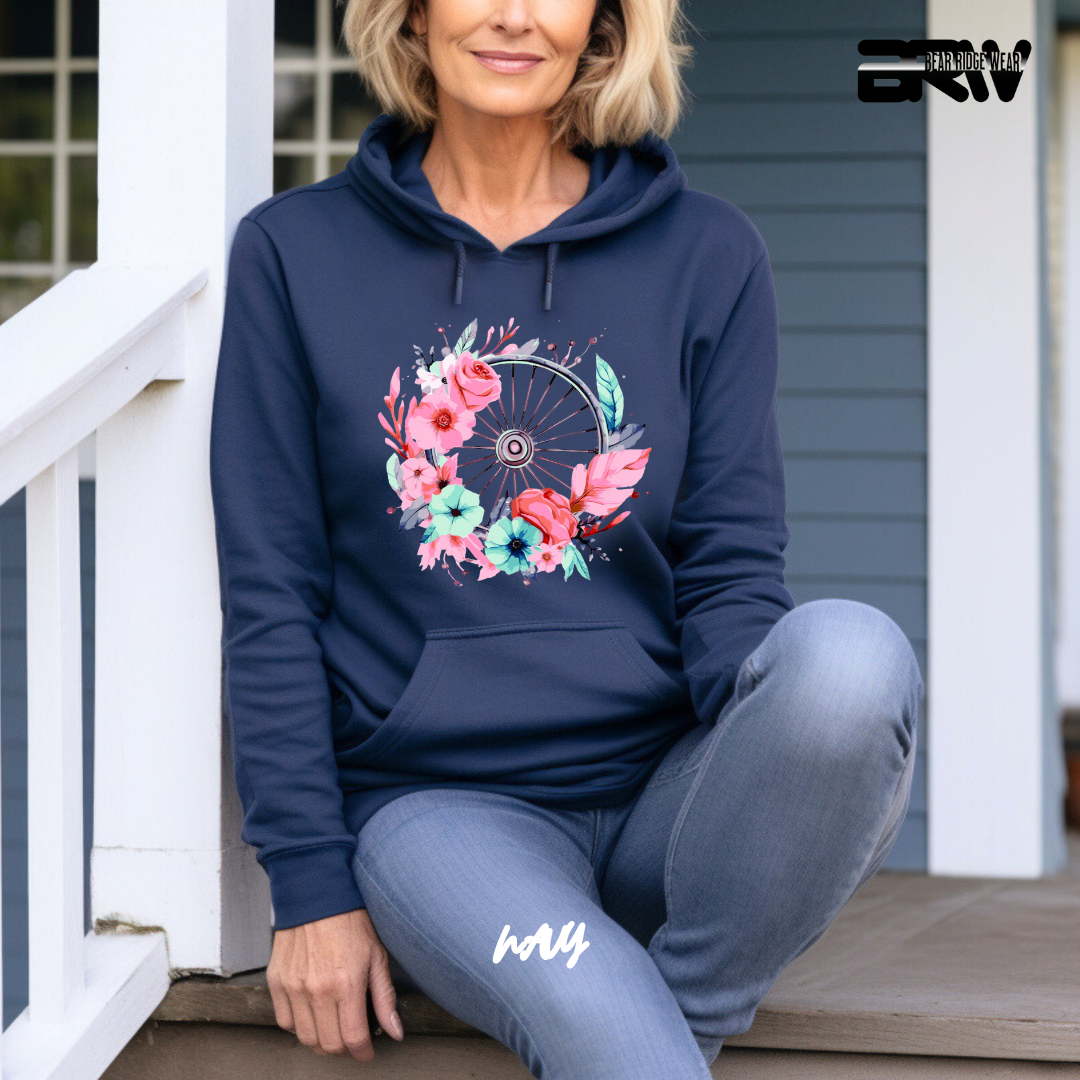 'Flower-Wagon Wheel' Hoodie