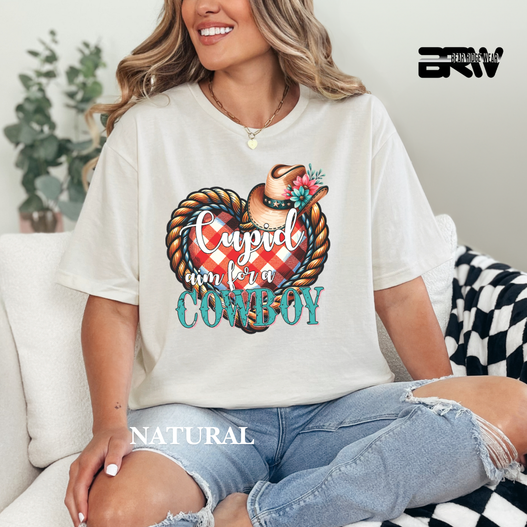 ‘Cupid, Aim for a Cowboy’ Tee