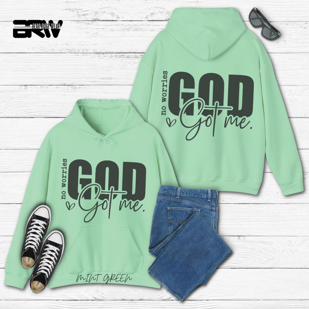 'No Worries God Got Me' Faith Hoodie