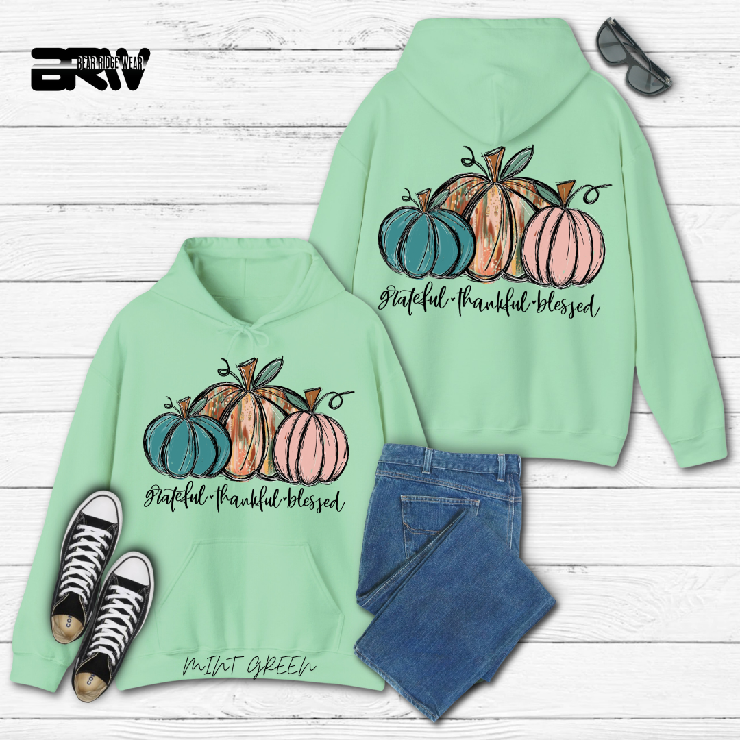 'Grateful Thankful Blessed' Fall Hoodie