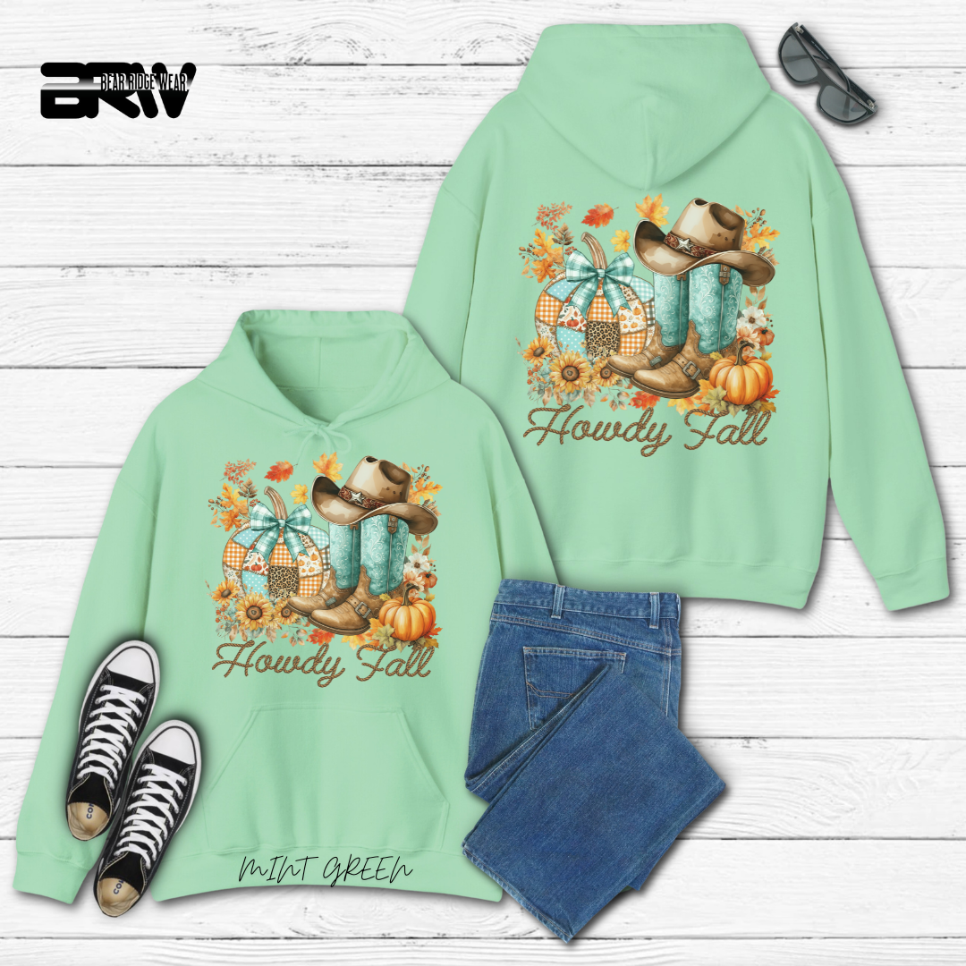 'Howdy Fall-Patchwork' Fall Hoodie
