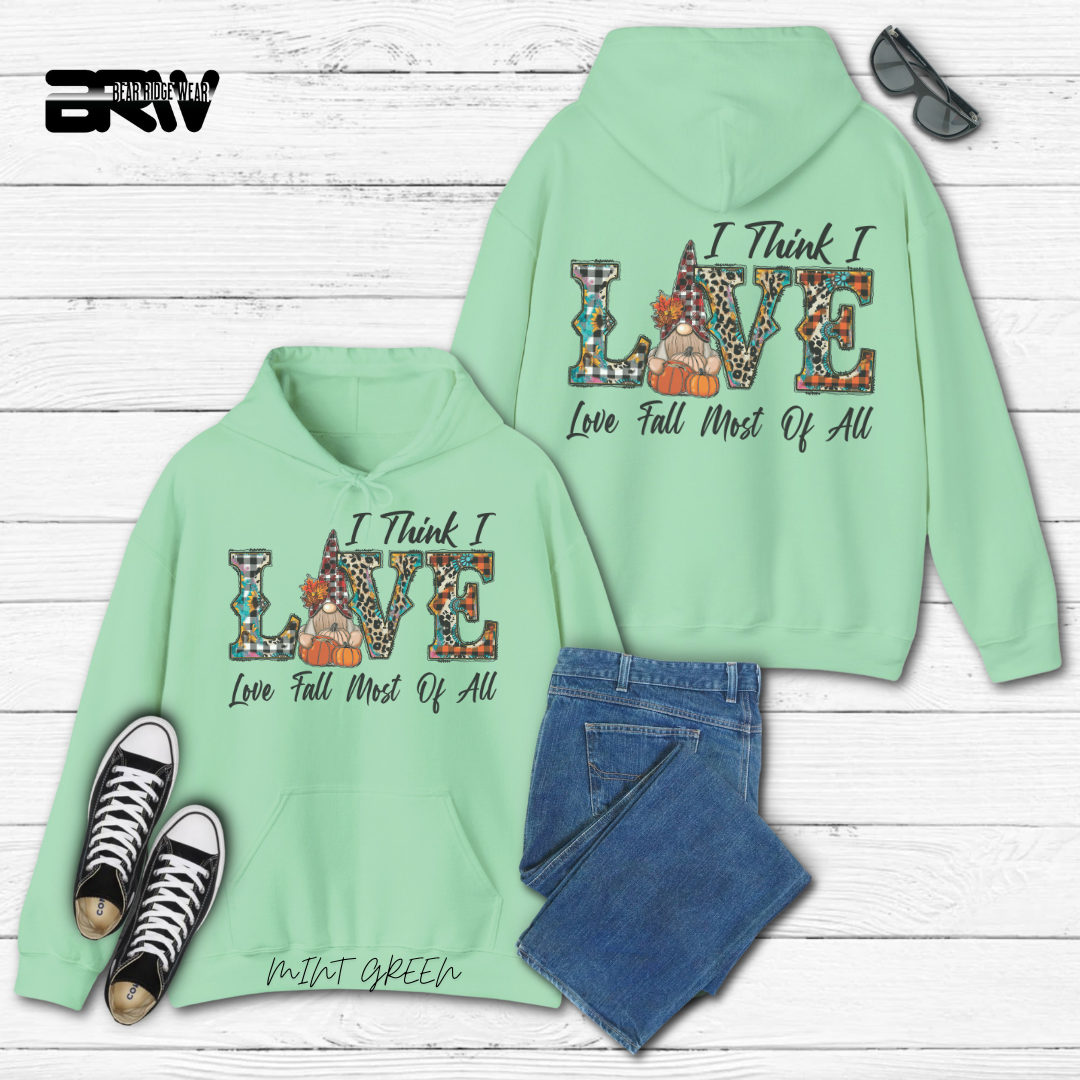 'Love Fall Most Of All-Gnome' Fall Hoodie