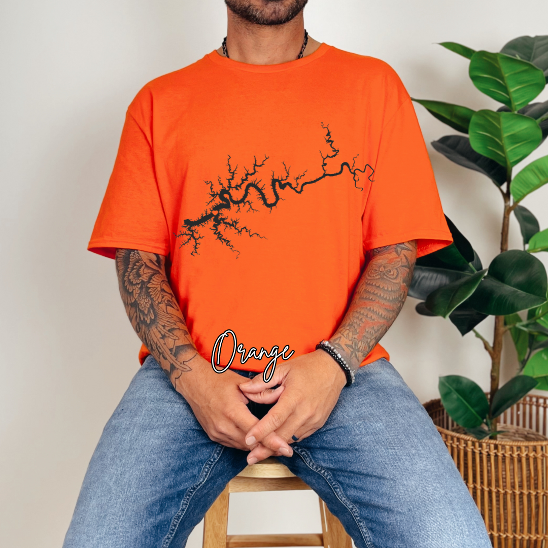 "Lake Cumberland Map" T-Shirt