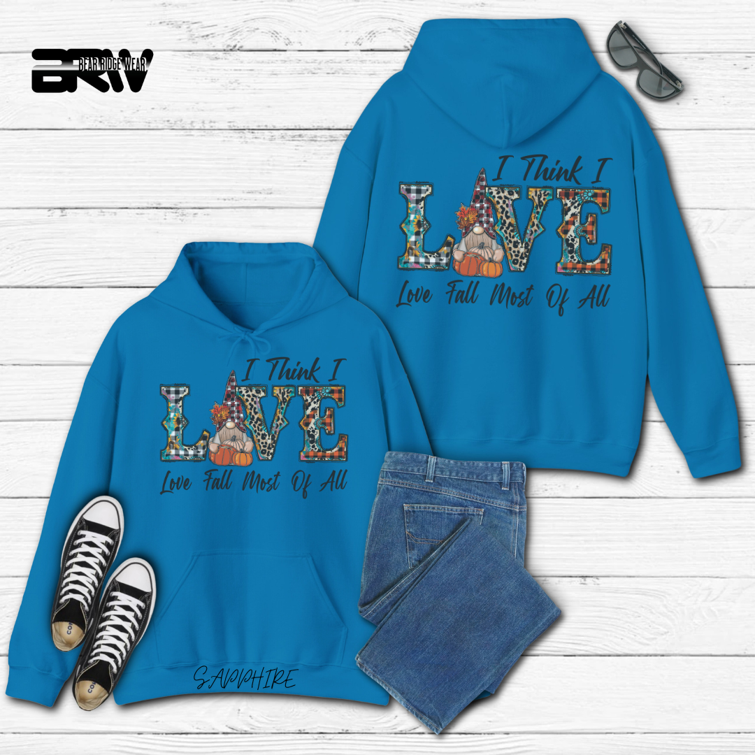 'Love Fall Most Of All-Gnome' Fall Hoodie