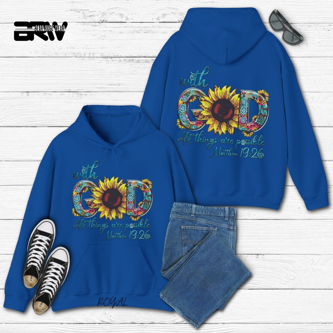 'With God All Things Are Possible' Faith Hoodie
