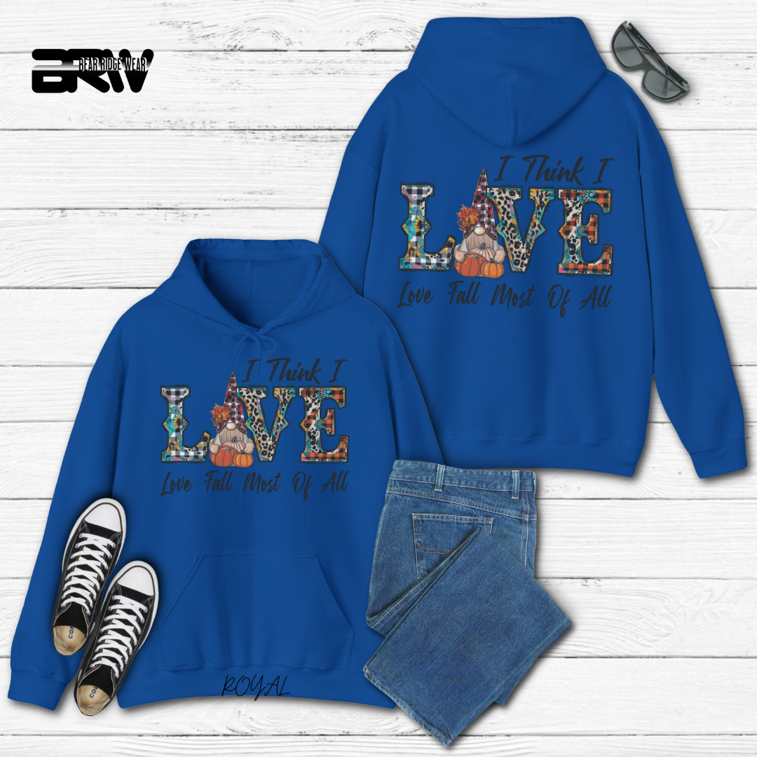 'Love Fall Most Of All-Gnome' Fall Hoodie