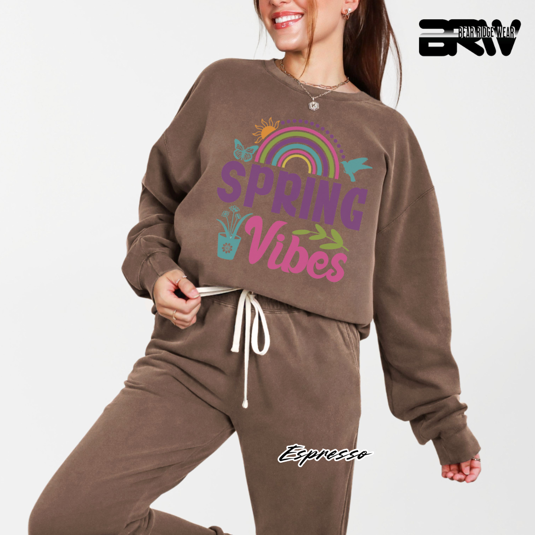 'Spring Vibes' Crewneck Sweatshirt
