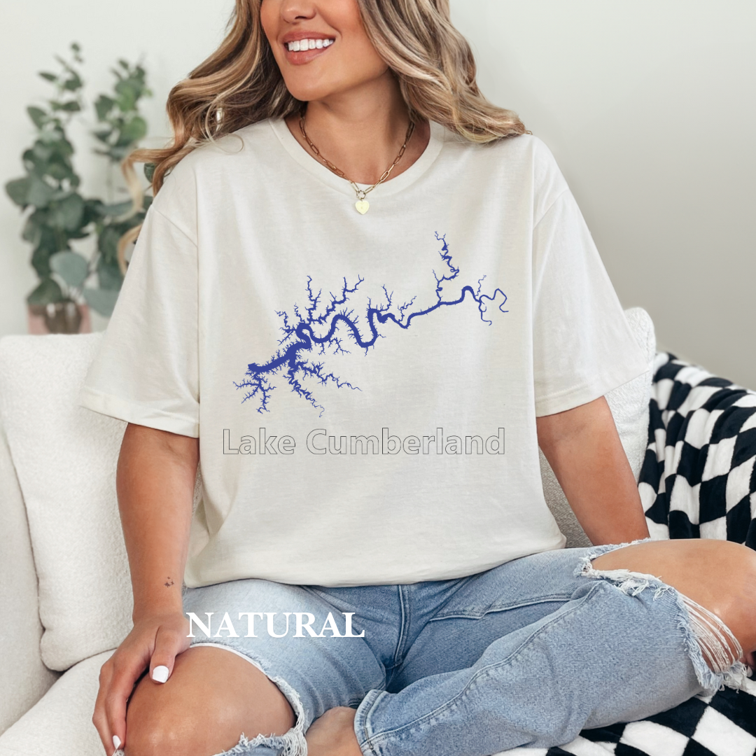 "Blue Lake Cumberland Map" Tee
