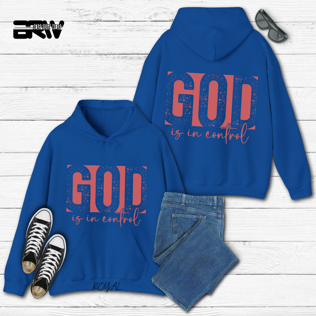 'God Is In Control' Pink Stroke Faith Hoodie