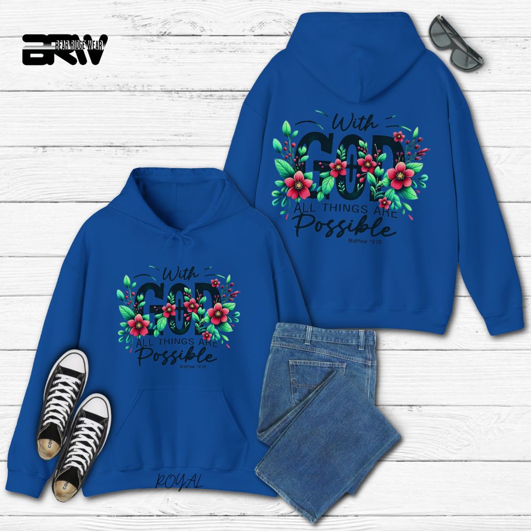 'With God All Things Are Possible' Faith Hoodie