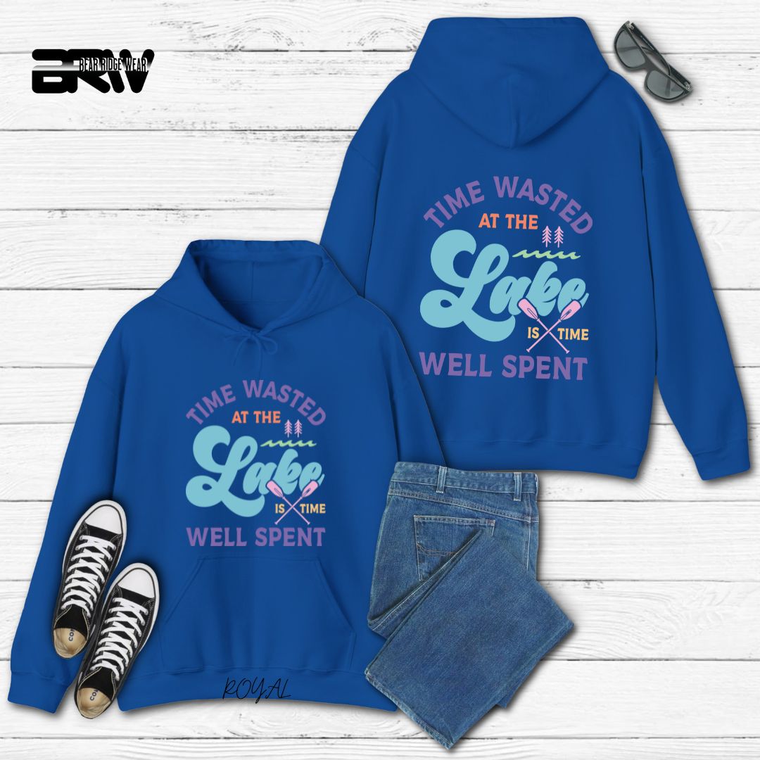 'Time Wasted At The Lake Is Time Well Spent ' Summer Hoodie