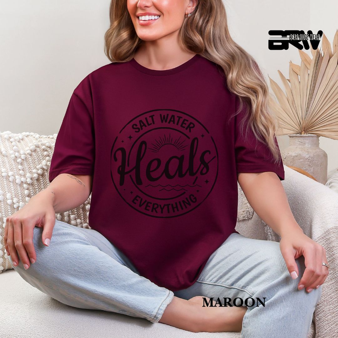 'Salt Water Heals Everything' Summer Tee