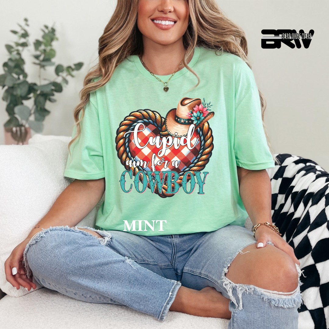 ‘Cupid, Aim for a Cowboy’ Tee