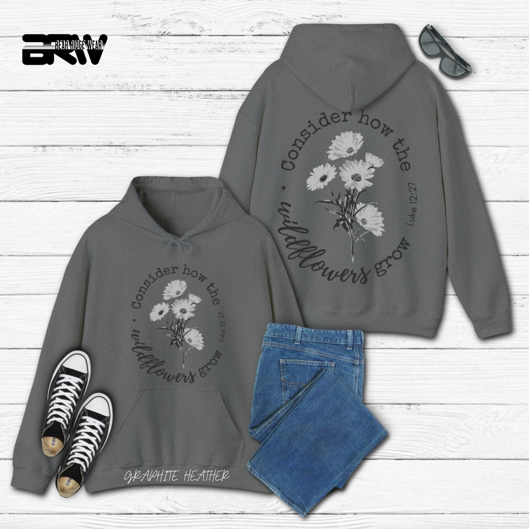 'Consider how the Wildflower grow' Faith Hoodie