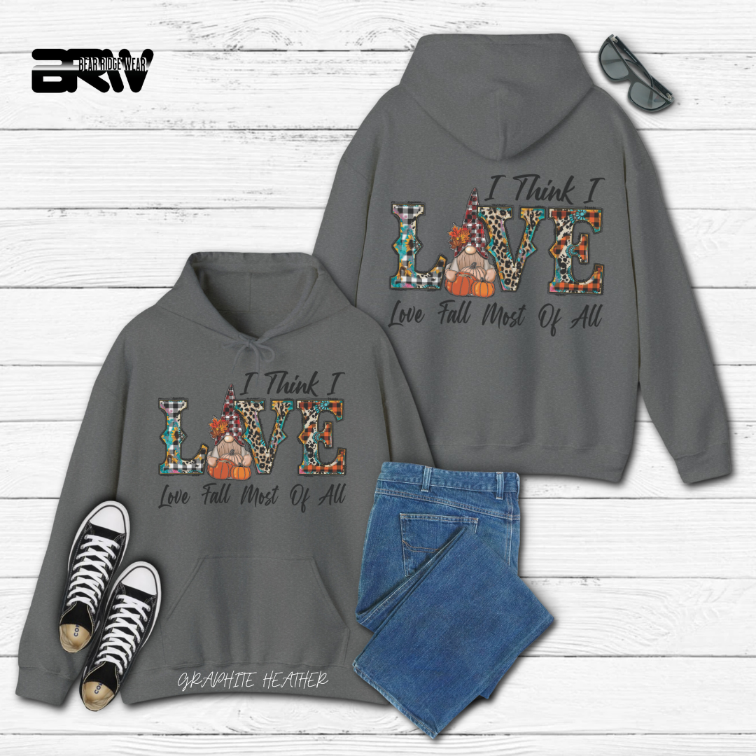 'Love Fall Most Of All-Gnome' Fall Hoodie