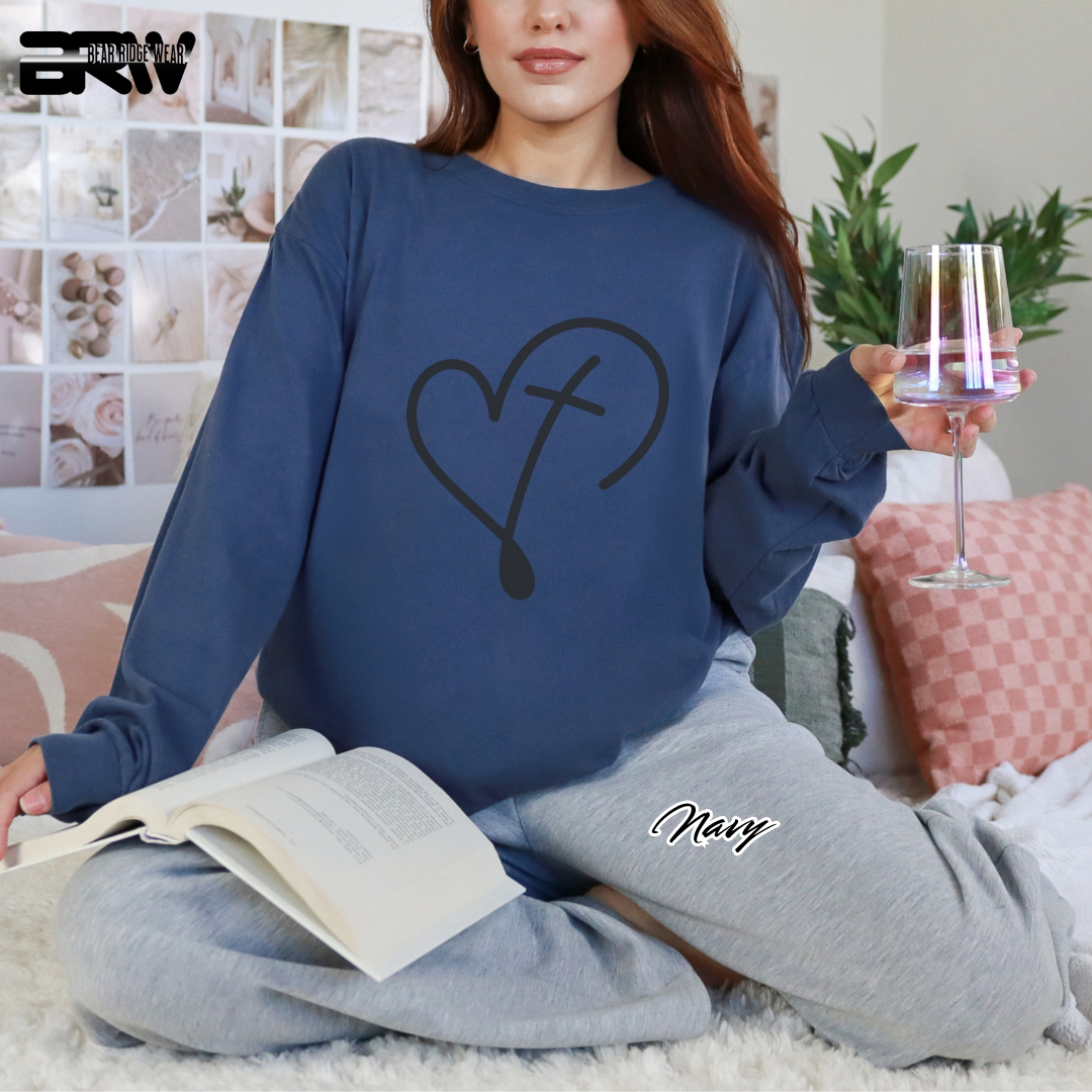 'Cross Inside The Heart' Long-sleeve Tee