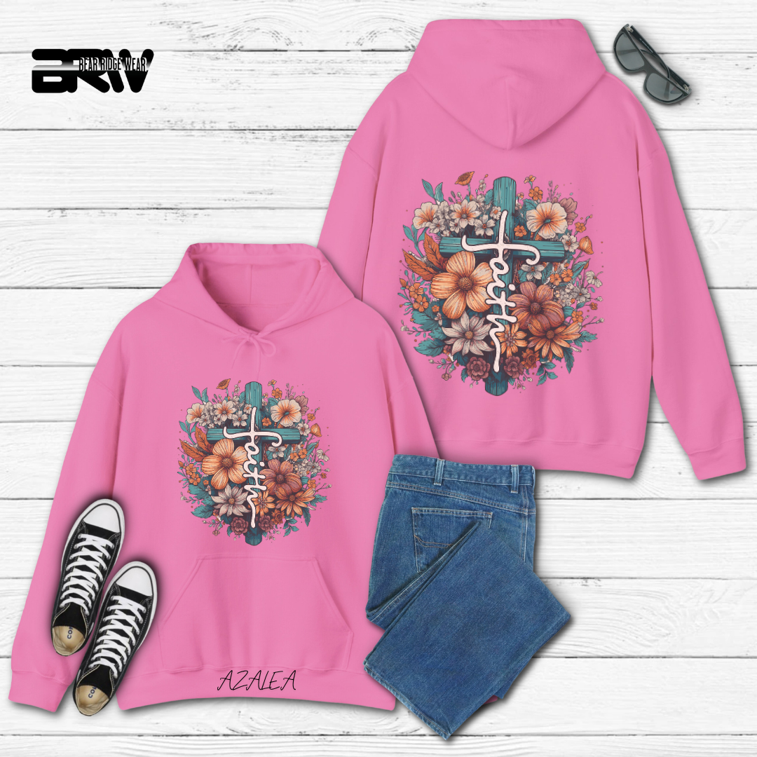 'Faith, Cross and Flower' Faith Hoodie