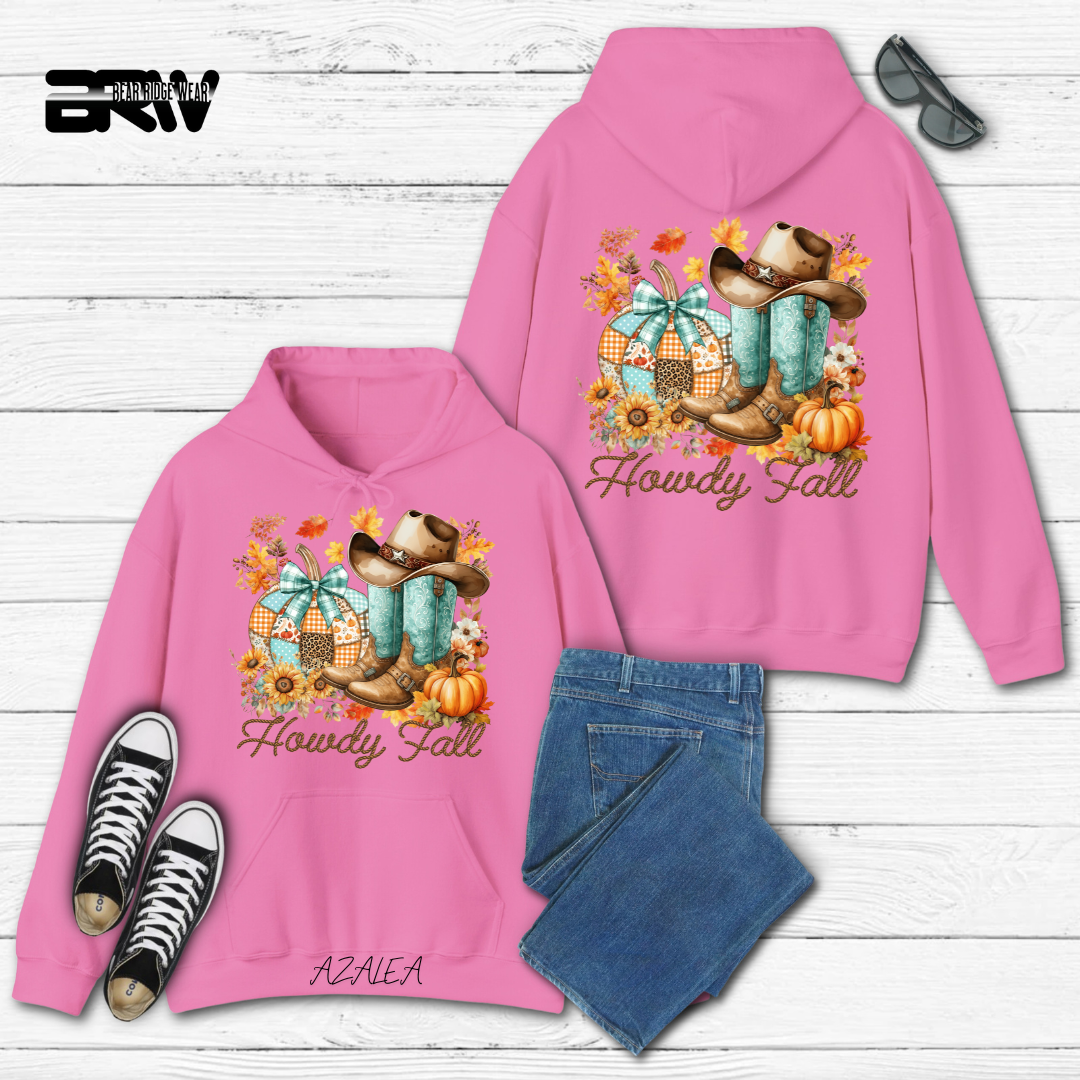 'Howdy Fall-Patchwork' Fall Hoodie