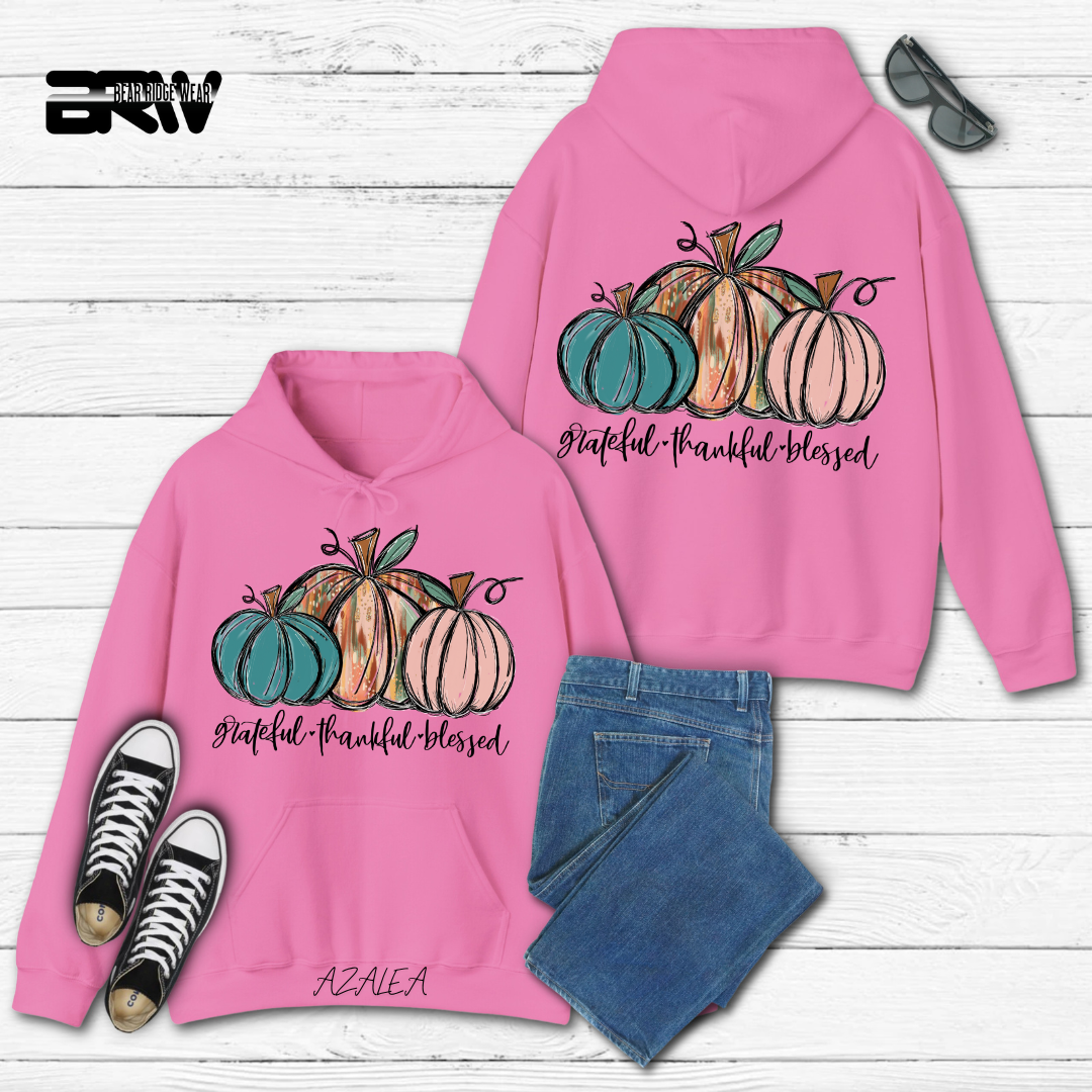 'Grateful Thankful Blessed' Fall Hoodie