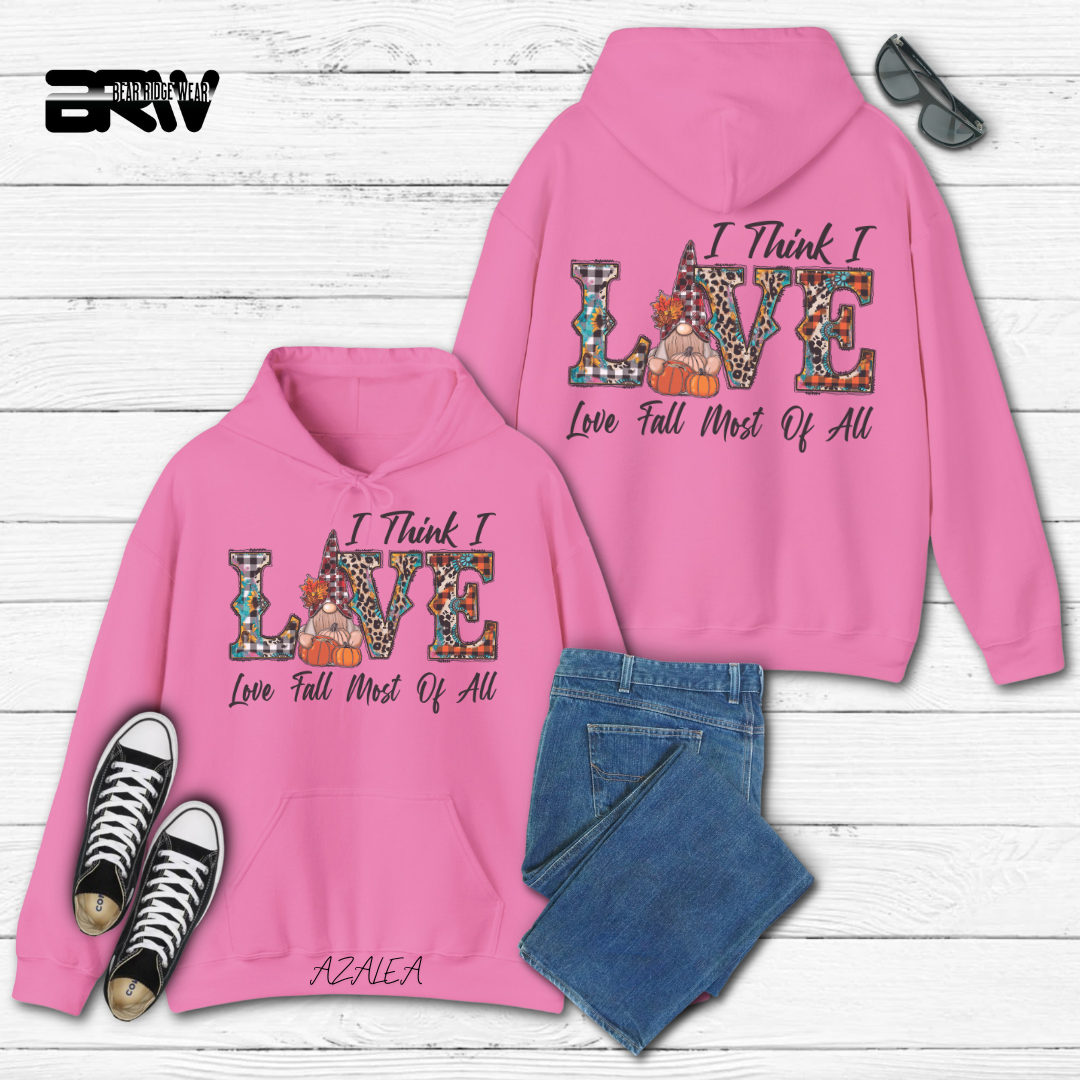 'Love Fall Most Of All-Gnome' Fall Hoodie