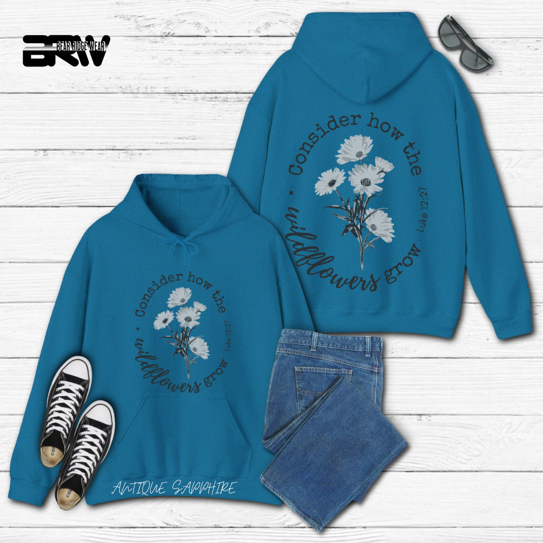 'Consider how the Wildflower grow' Faith Hoodie