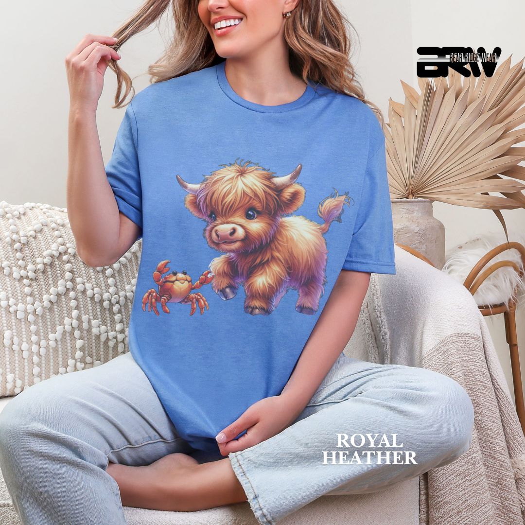 'Highland Cow-Crab' 2 Summer Tee
