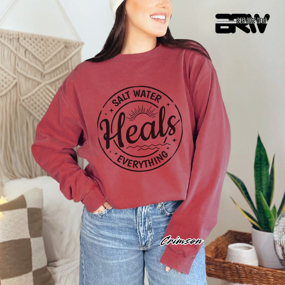 'Salt Water Heals Everything' Summer Long Sleeve Tee