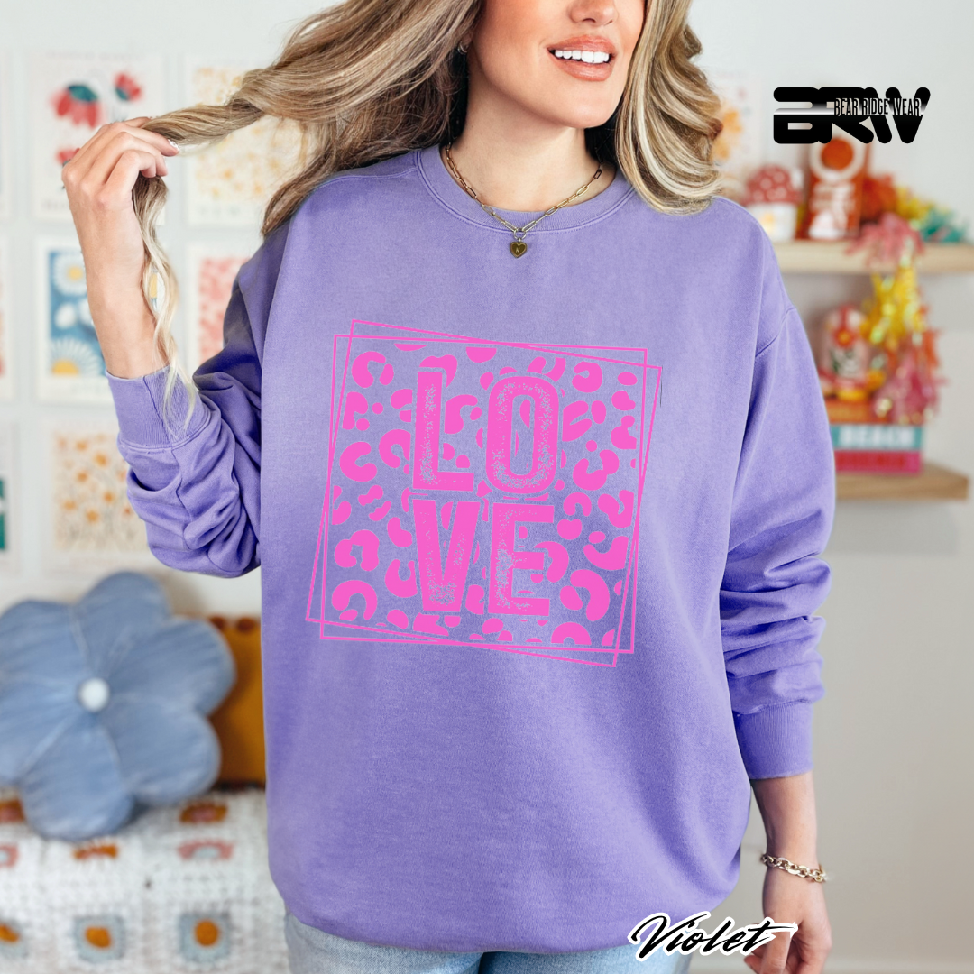 'Love' Leopard Long Sleeve Tee