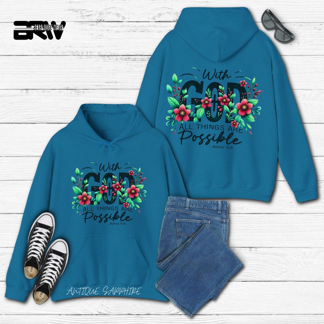 'With God All Things Are Possible' Faith Hoodie