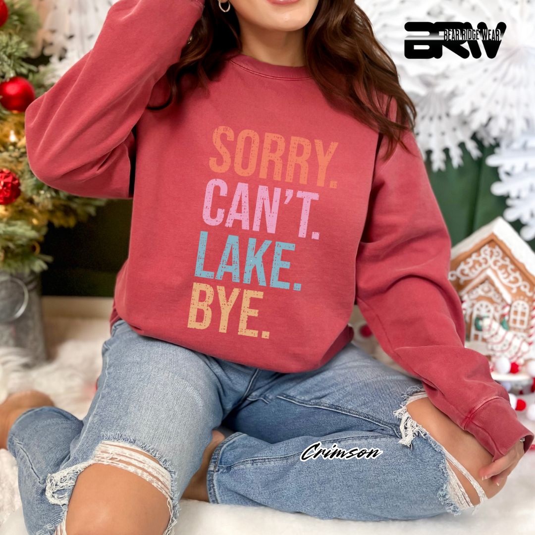 'Sorry Can't Lake Bye' Summer Crewneck Sweatshirt