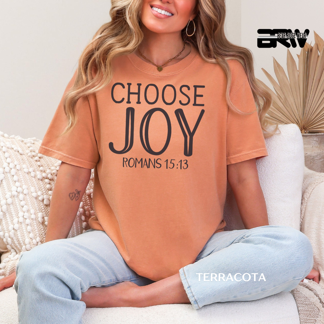 'Choose Joy.' Faith Tee