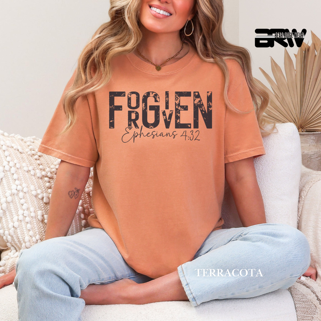 'Forgiven-Black' Faith Tee