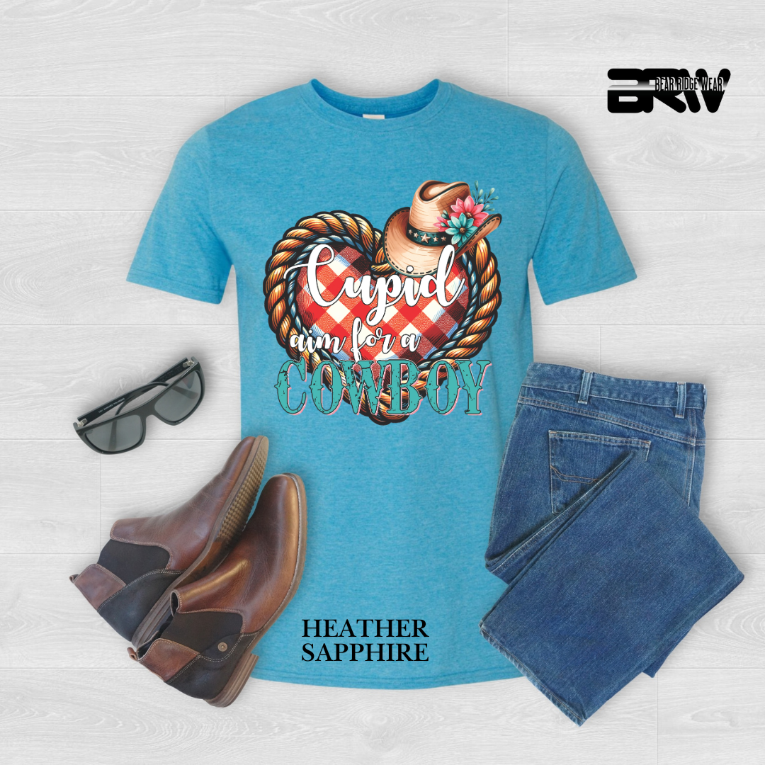 "Cupid Aim for a Cowboy" Tee
