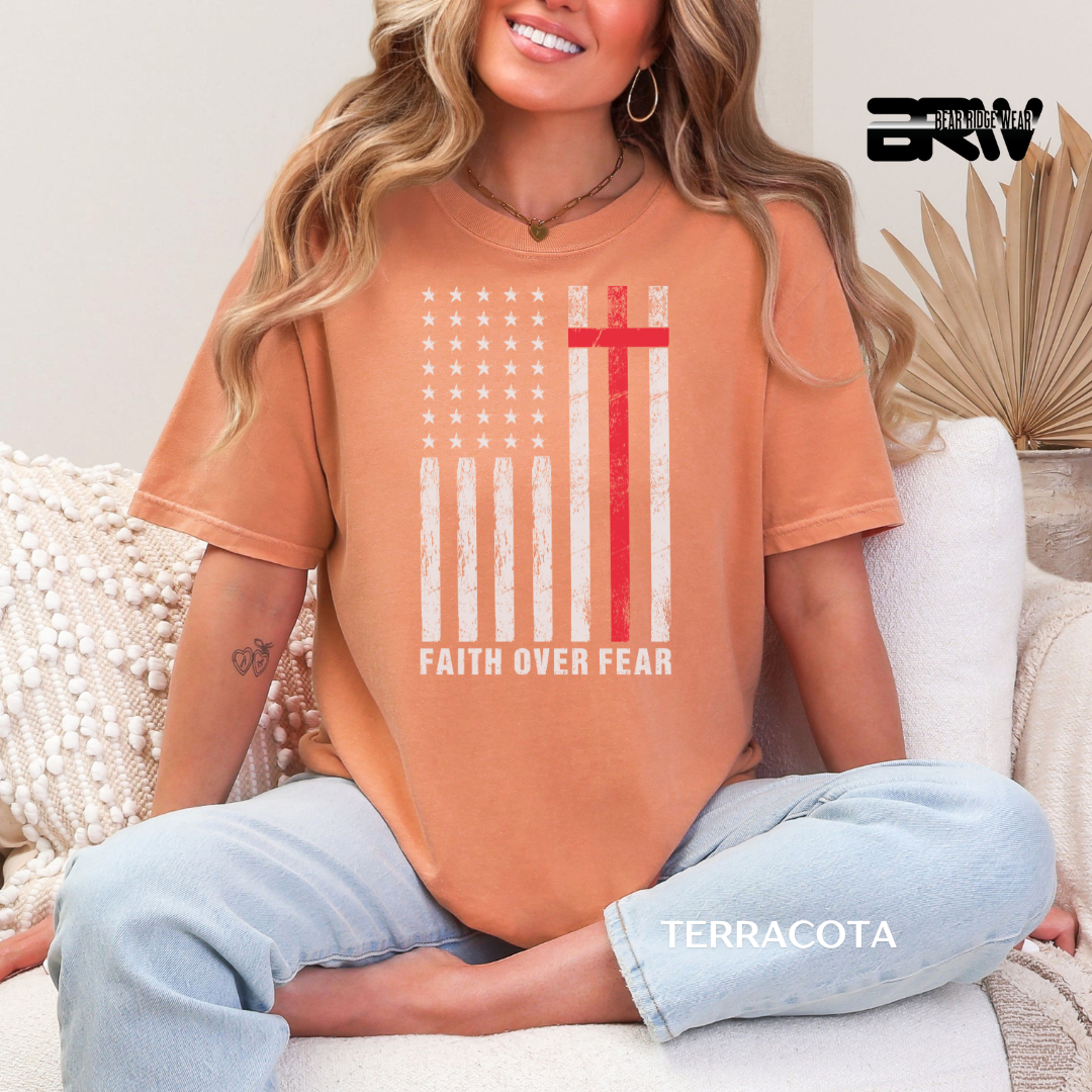 'Faith over Fear-Flag' Faith Tee