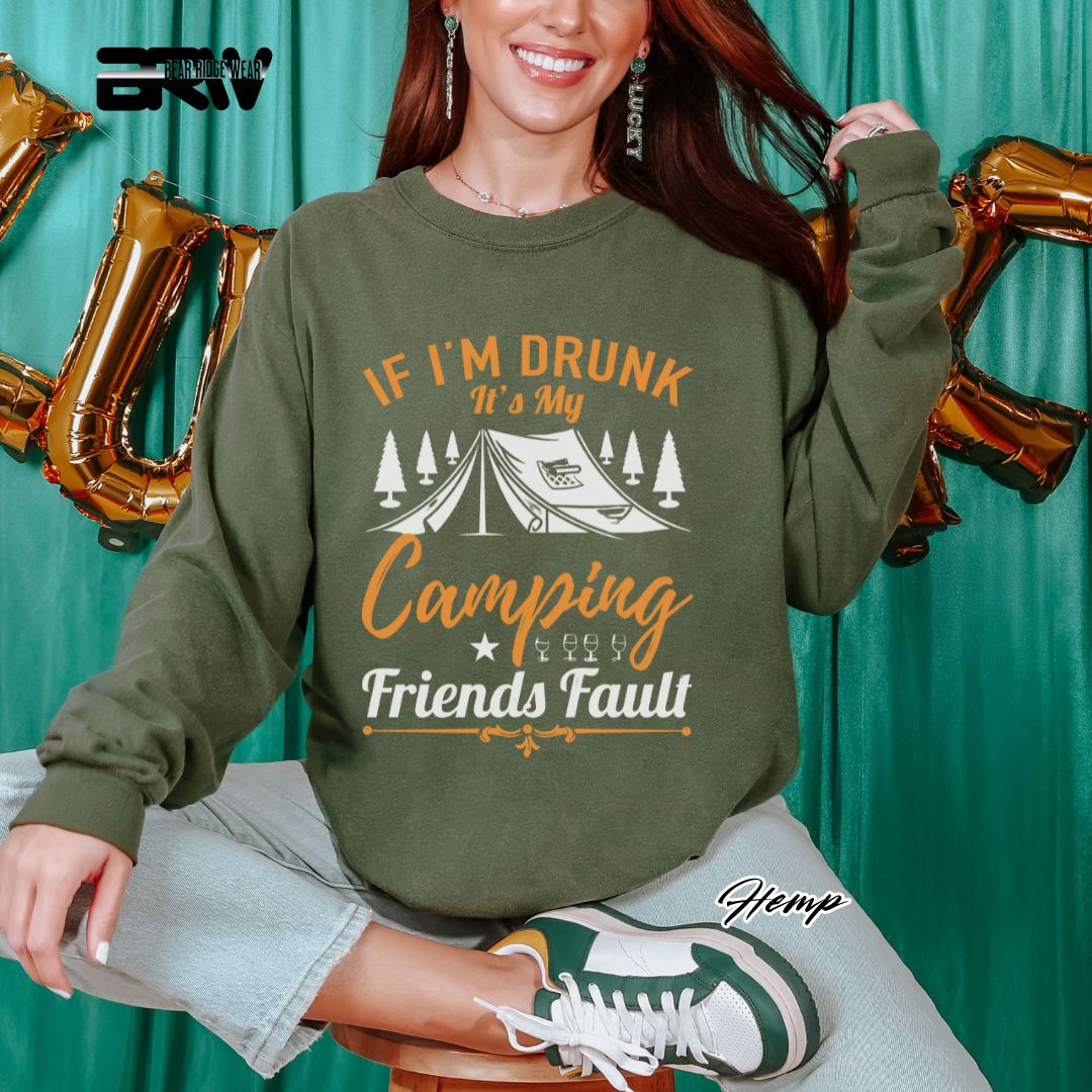 'If I'm Drunk-Camping' Summer Long Sleeve Tee