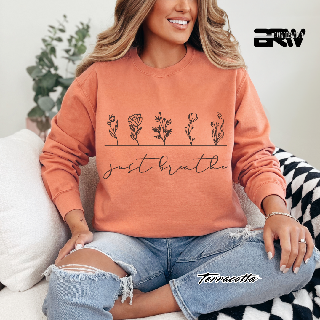 'Just Breathe' Long-Sleeved Tee